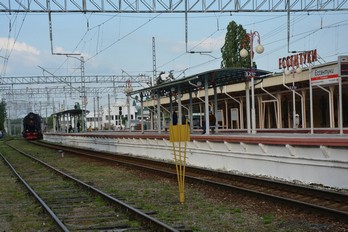 Паровоз прибывает на железнодорожный вокзал Ессентуков как и сто лет назад
