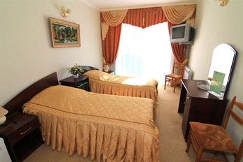 Спальня в номере двухместный однокомнатный стандарт - санаторий Пятигорский Нарзан - город Пятигорск