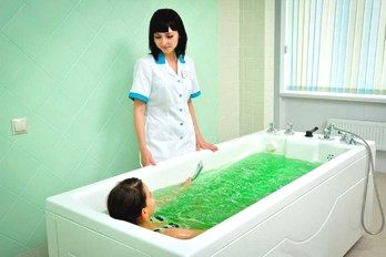Лечение хвойными ваннами в санатории Русь