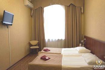 Спальня - двухместный номер Бизнес в санатории Шахтёр города Ессентуки