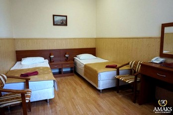 Санузел в номере двухместный стандарт в Центральному корпусе - санаторий Шахтёр в городе Ессентуки