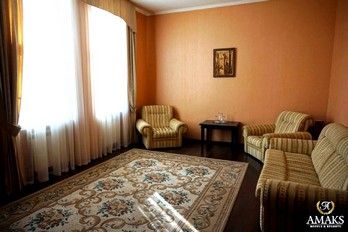 Спальня в апартаментах санатория Шахтёр г.Ессентуки