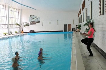Занятие в бассейне санатория Украина города Ессентуки