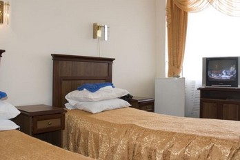 Спальня в двухместном стандарте в санатории Украина города Ессентуки