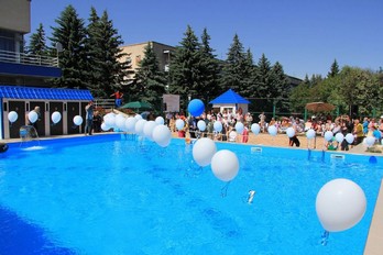Открытие аквагелиопарка - санаторий Жемчужина Кавказа в городе Ессентуки