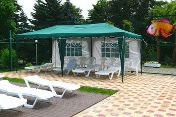 Площадка для отдыха в аквагелиопарке санатория Жемчужина Кавказа в городе Ессентуки
