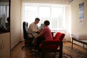 Прием у врача в санатории Дубовая Роща в городе Железноводск