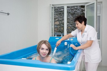 Подводный душ массаж в санатории Эльбрус - горд Железноводск