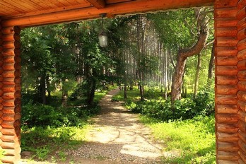Терренкур в парке санатория Лесной в Железноводске