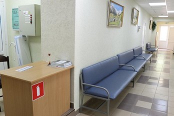 Холл лечебного корпуса санатория Салют в городе Железноводск