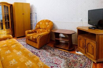 Интерьер гостиной в номере одноместный двухкомнатный второй категории во втором корпусе санатория Тельмана в Железноводске